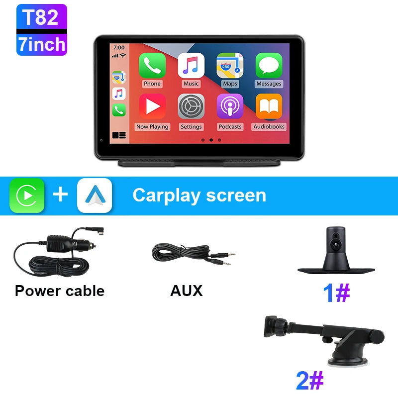 מצלמת דרך 4K עם מסך מראה, CarPlay ואנדרואיד Auto