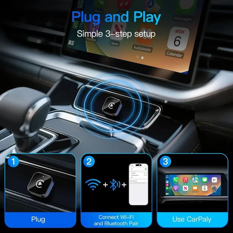 מתאם CarPlay אלחוטי לאייפון ואנדרואיד