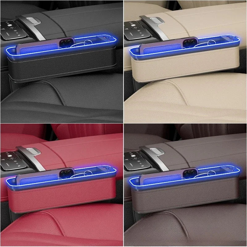 אורגנייר מושב עם תאורת LED וטעינת USB