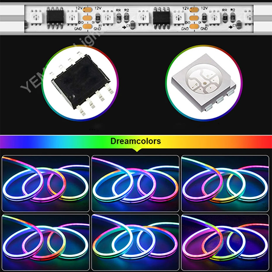 רצועת LED RGBIC לרכב עם שליטה באפליקציה