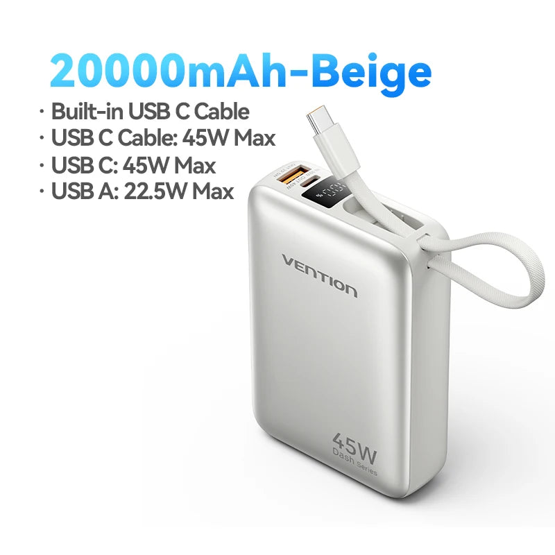 סוללת גיבוי 20000mAh טעינה מהירה 45W