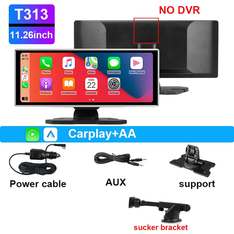 מצלמת דרך 4K עם מסך מראה, CarPlay ואנדרואיד Auto