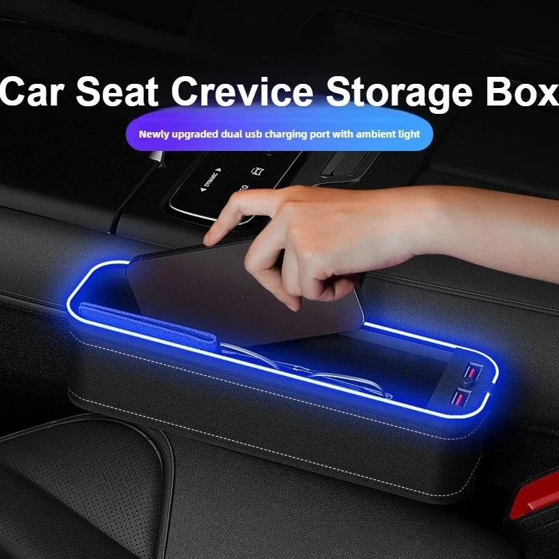 אורגנייר מושב עם תאורת LED וטעינת USB